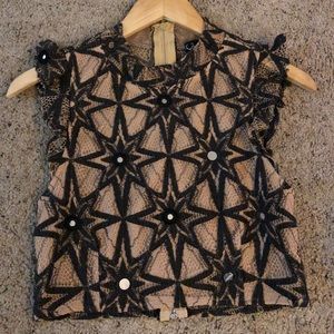 For love of lemons lace, crop top.